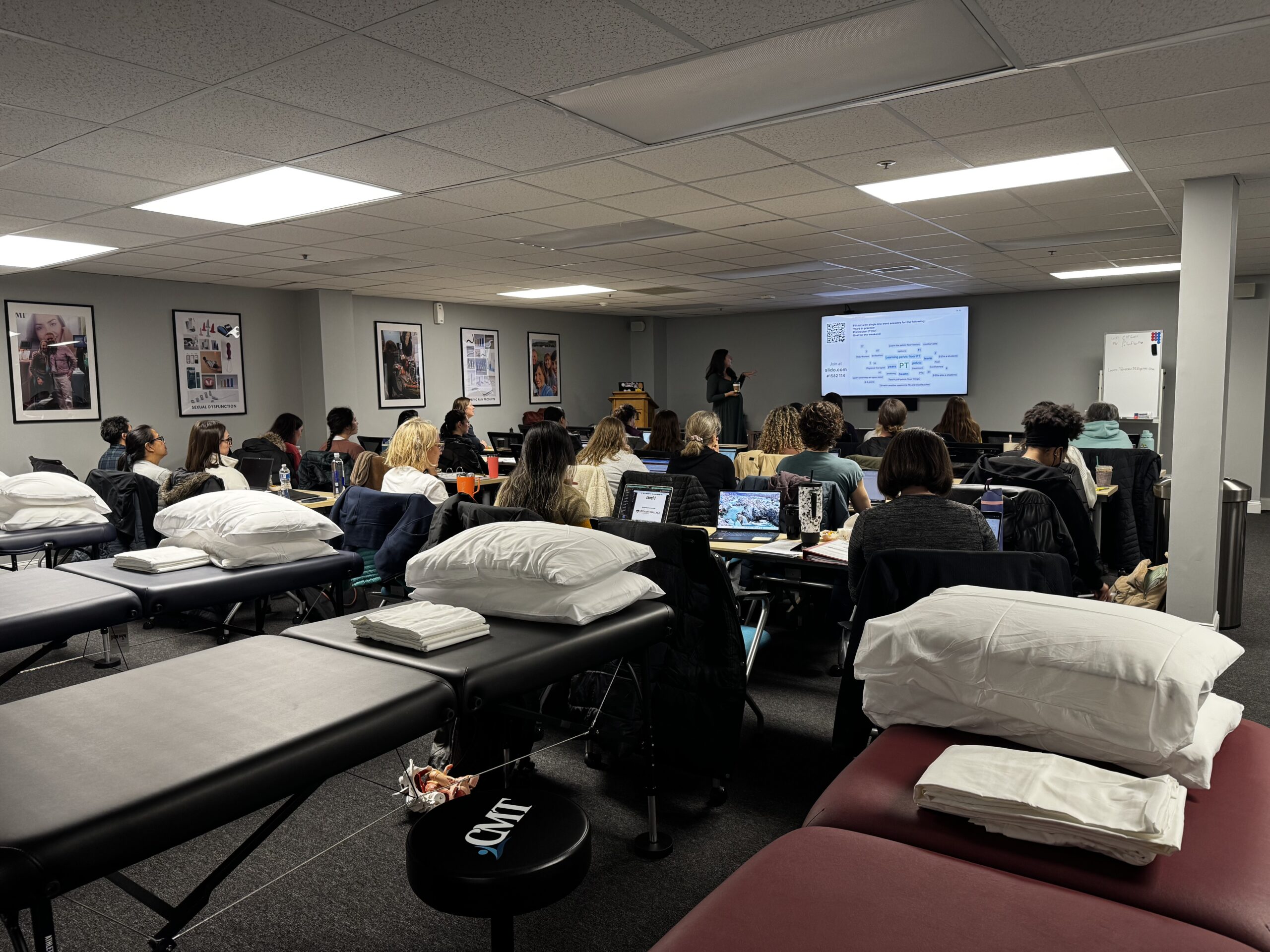 The first Herman & Wallace Pelvic Function Level 1 course held in the new CMT classroom.