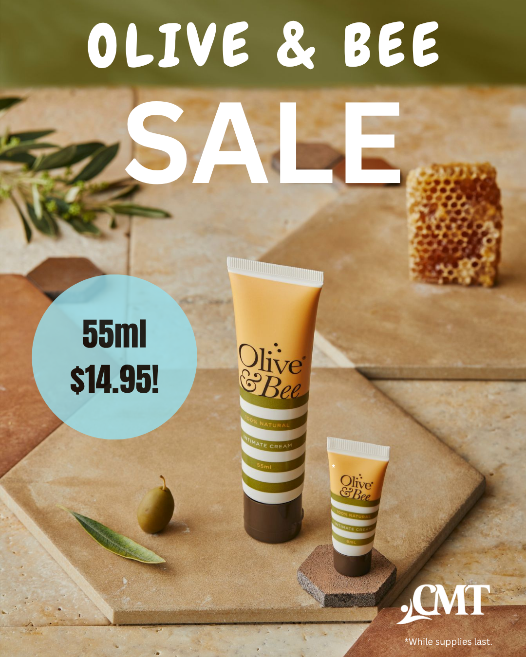 Olive & Bee All-Natural Lubricant Cream