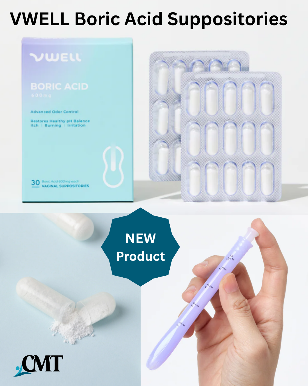 VWELL Boric Acid Suppositories